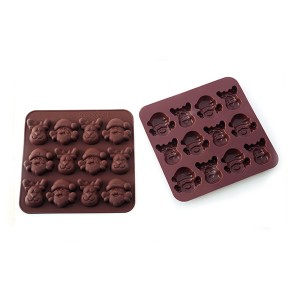 SILIKOMART STAMPO SILICONE CIOCCOLATO MERRY XMAS RENNA BABBO NATALE SM 10